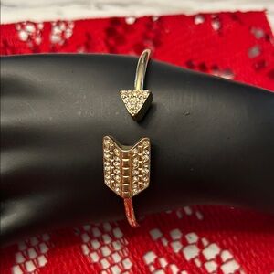 CZ Gold Cuff  Arrow Bracelet